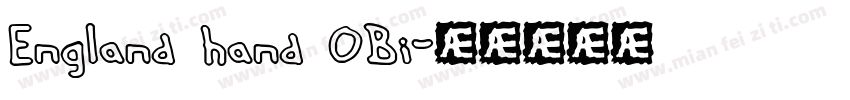 England hand OBi字体转换